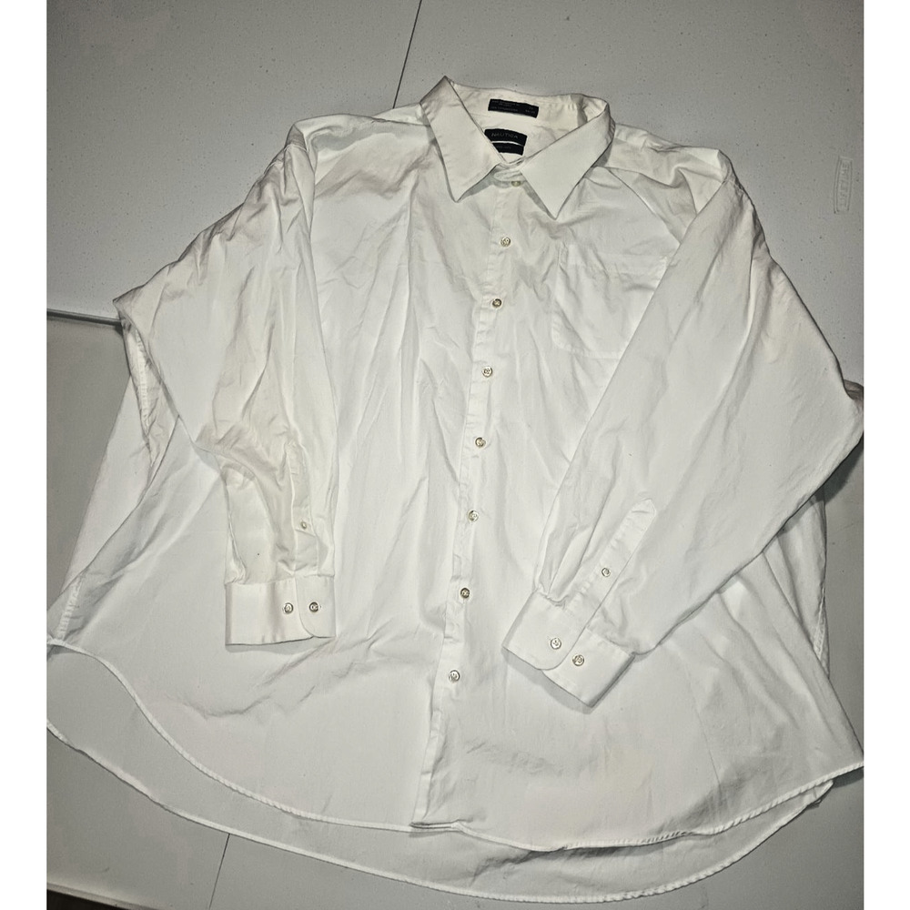 Nautica Men’s Classic White Button‑Up Long Sleeve Shirt Size L - Picture 2 of 7